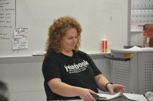 Naeve presenting Yearbook at the Elective Fair on Friday, January 10th, 2020. 
