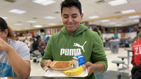 Diego Iriarte,12 , gets ready to dig into his delicious lunch. 
