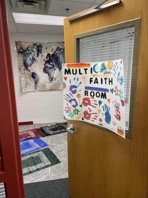 The Multi-Faith room located in the back of the library. 