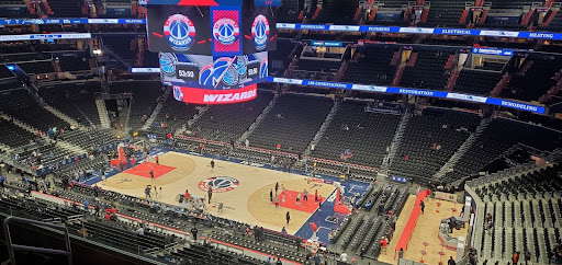 The interior of Capital One Arena prior to a Washington Wizards game.
