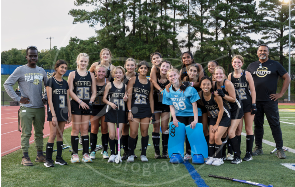 A photo of Westfield’s JV Field Hockey after the game against Robinson.