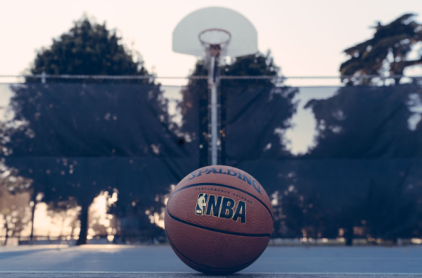 A picture of an NBA basketball.